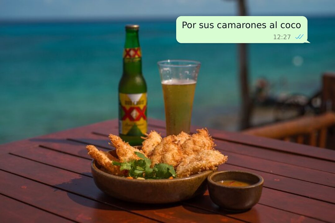 Camarones al coco de La Monina