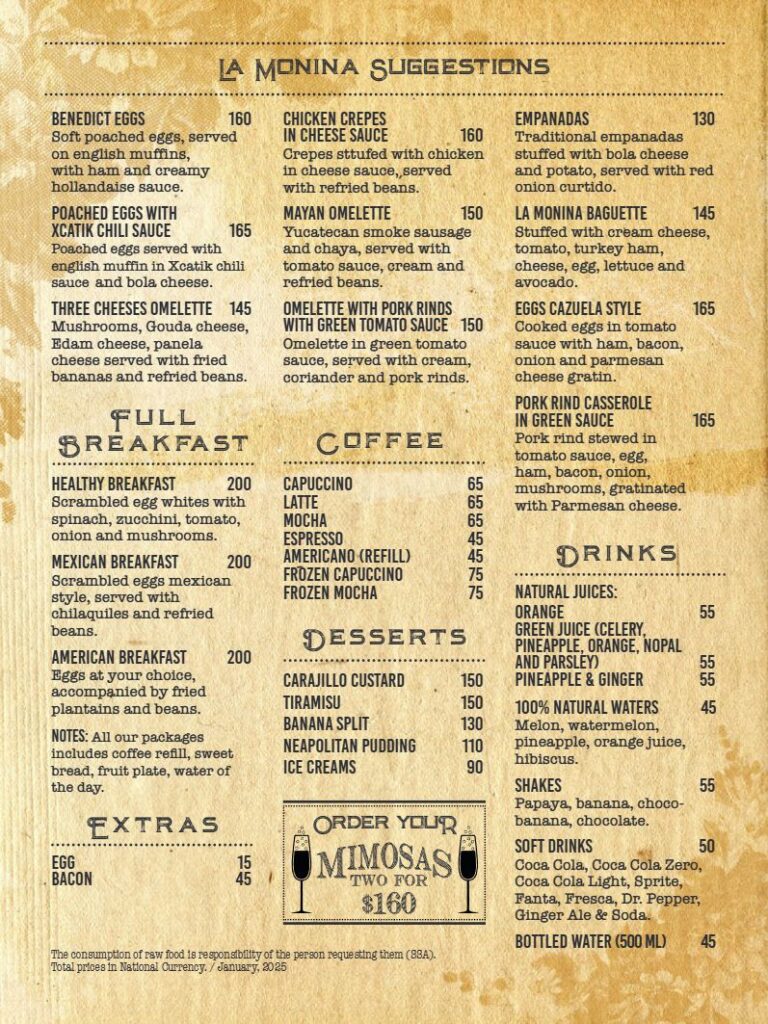 Breakfast menu English page 2